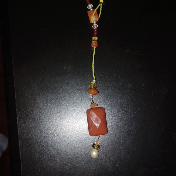 Genuine Gemstone Lariate Necklace - Picture 2 of 5